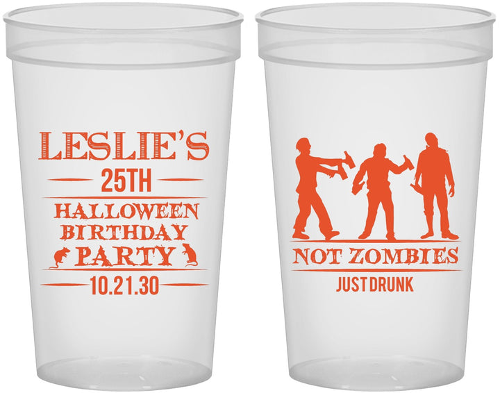 Custom Birthday 22 oz Translucent Cups - 25th Halloween | 20143
