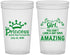 Custom Birthday 22 oz Translucent Cups - 40th Princess | 20152