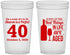 Custom Birthday 22 oz Translucent Cups - 40th Wine | 20155