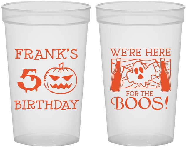 Custom Birthday 22 oz Translucent Cups - 50th Halloween | 20157