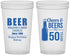 Custom Birthday 22 oz Translucent Cups - Cheers Beers To 50 Years | 20160