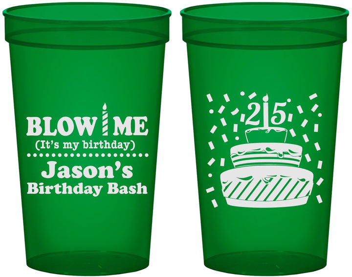 Custom Birthday 22 oz Translucent Cups - 25th | 20169