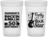 Custom Birthday 22 oz Translucent Cups - 50th Rock Star | 20173