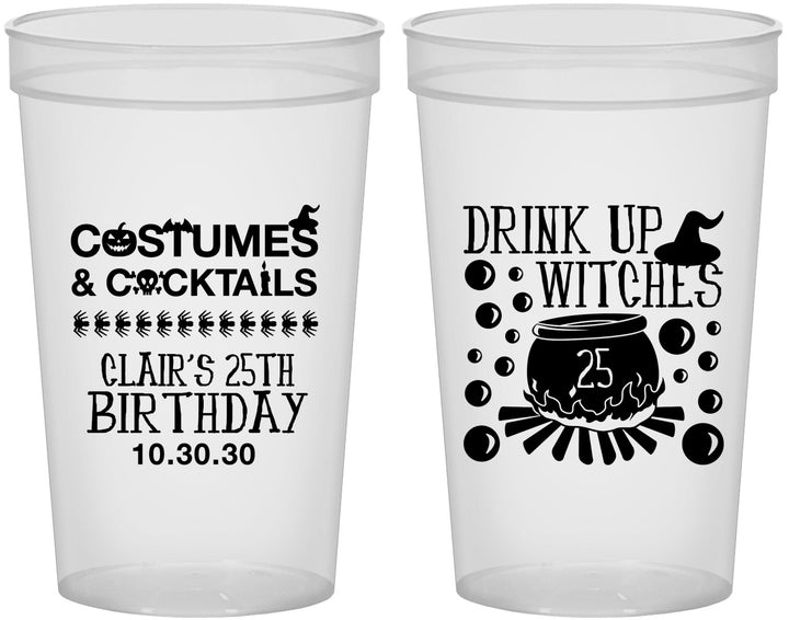 Custom Birthday 22 oz Translucent Cups - 25th Halloween | 20184