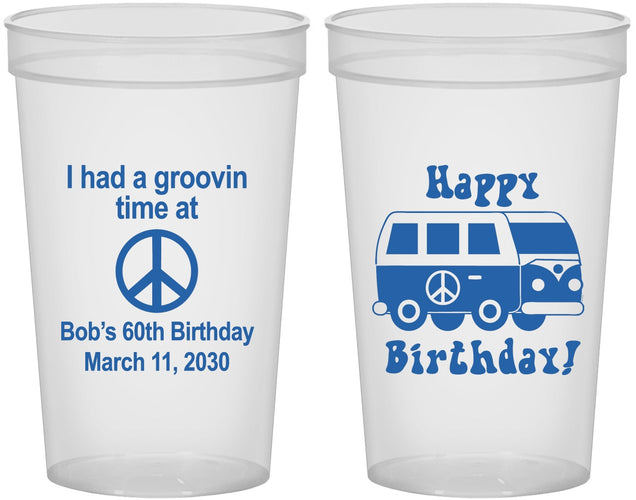 Custom Birthday 22 oz Translucent Cups - 60th | 20186
