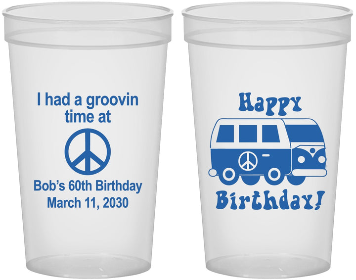 Custom Birthday 22 oz Translucent Cups - 60th | 20186