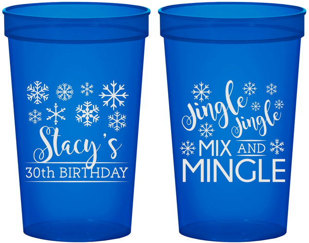 Custom Birthday 22 oz Translucent Cups - 30th Christmas | 20188