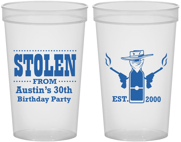 Custom Birthday 22 oz Translucent Cups - 30th | 20194