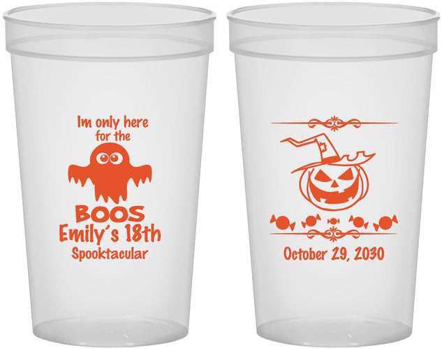 Custom Birthday 22 oz Translucent Cups - 18th Halloween | 20199