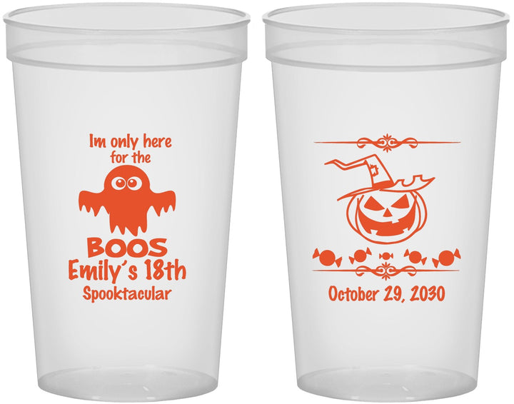 Custom Birthday 22 oz Translucent Cups - 18th Halloween | 20199