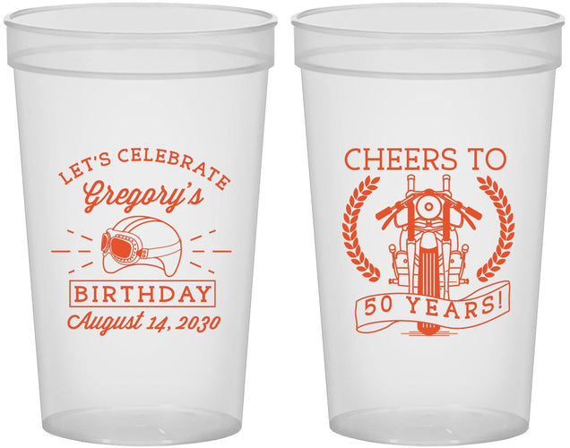 Custom Birthday 22 oz Translucent Cups - Cheers To 50 Years | 20220