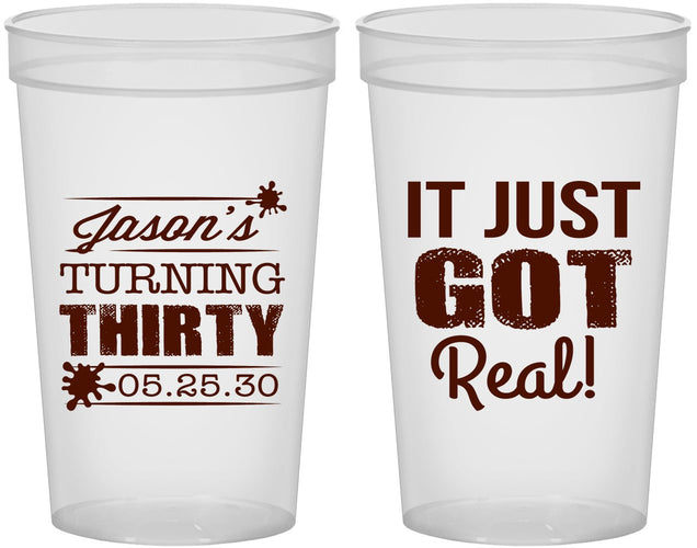 Custom Birthday 22 oz Translucent Cups - 30th | 20235