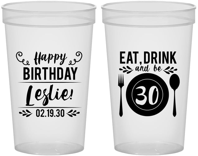 Custom Birthday 22 oz Translucent Cups - 30th | 20240