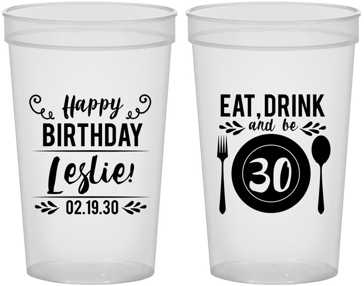 Custom Birthday 22 oz Translucent Cups - 30th | 20240