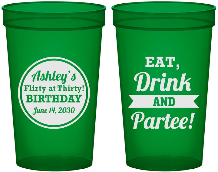 Custom Birthday 22 oz Translucent Cups - 30th | 20242