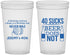 Custom Birthday 22 oz Translucent Cups - 40th | 20247