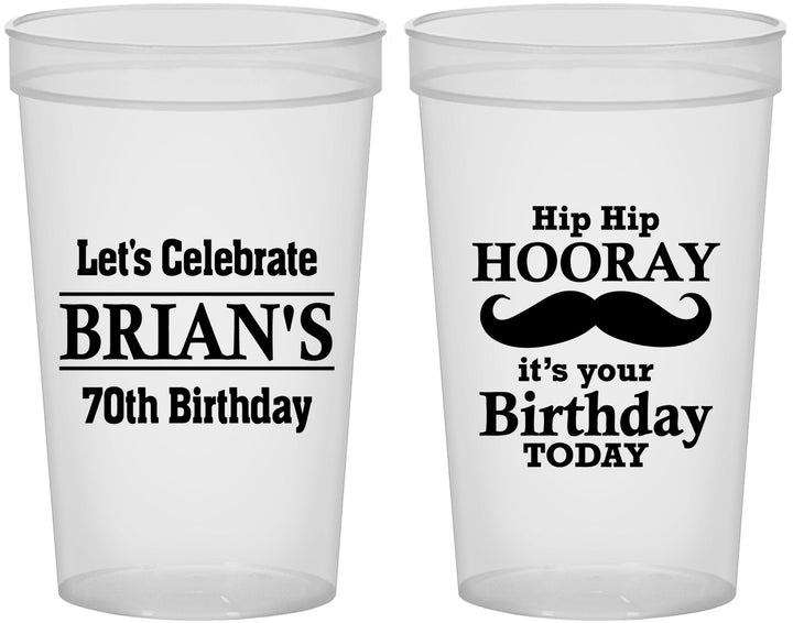 Custom Birthday 22 oz Translucent Cups - 70th | 20251
