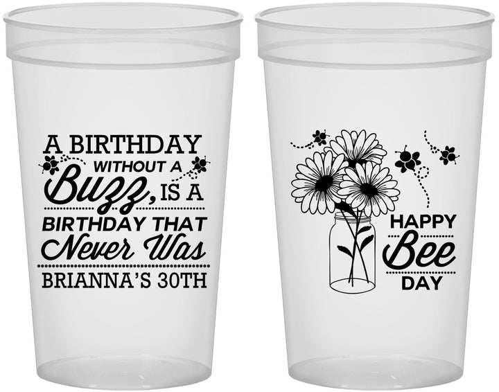 Custom Birthday 22 oz Translucent Cups - 30th | 20255