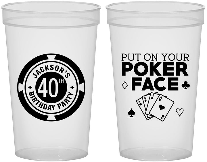 Custom Birthday 22 oz Translucent Cups - 40th Las Vegas | 20261