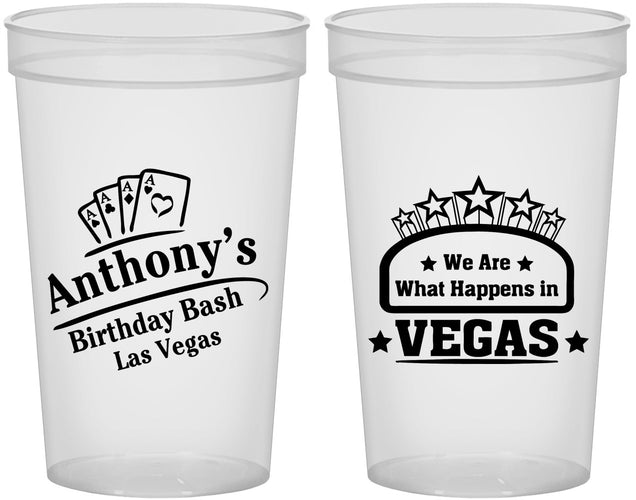Custom Birthday 22 oz Translucent Cups - Las Vegas | 20264