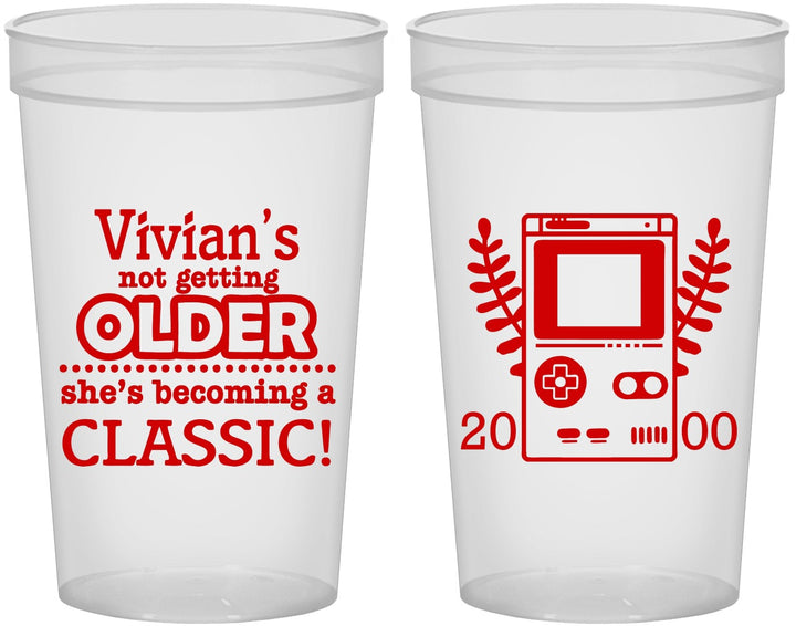 Custom Birthday 22 oz Translucent Cups - 30th Video Games | 20267