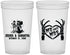 Custom Wedding 22 oz Translucent Cups - Mr And Mrs Skeleton | 204