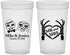 Custom Wedding 22 oz Translucent Cups - Mr And Mrs Halloween | 206