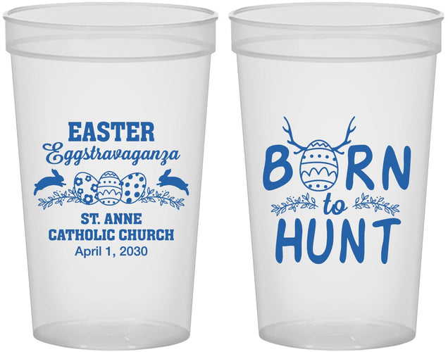 Custom Easter 22 oz Translucent Cups - Born To Hunt | 210001