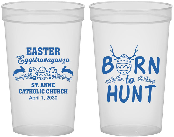 Custom Easter 22 oz Translucent Cups - Born To Hunt | 210001
