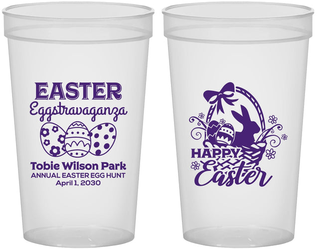 Custom Easter 22 oz Translucent Cups - Easter Bunny | 210008