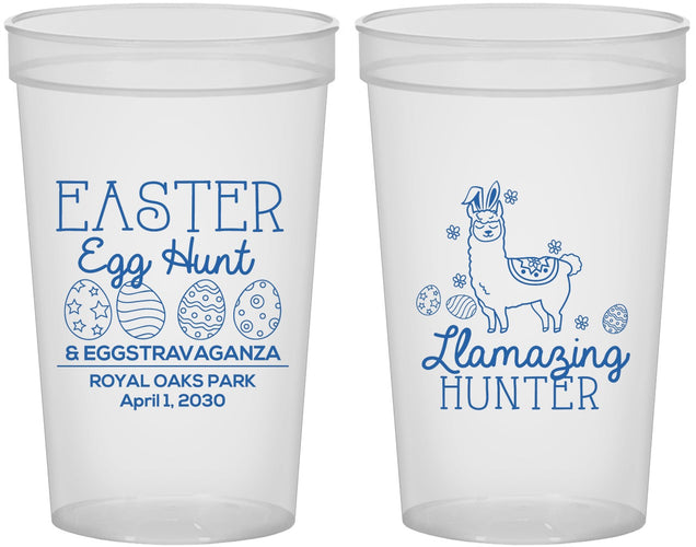 Custom Easter 22 oz Translucent Cups - Llama Eggs | 210009
