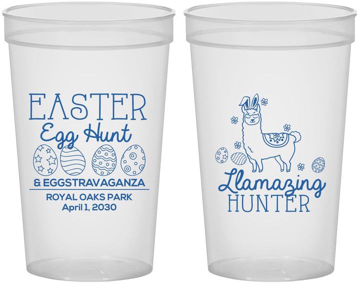 Custom Easter 22 oz Translucent Cups - Llama Eggs | 210009