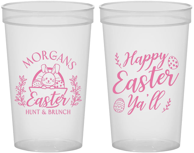 Custom Easter 22 oz Translucent Cups - Easter Bunny | 210010