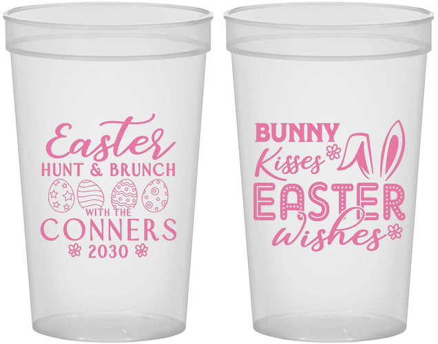 Custom Easter 22 oz Translucent Cups - Bunny Kisses Eggs | 210014