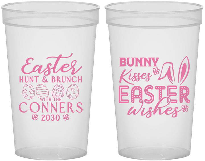 Custom Easter 22 oz Translucent Cups - Bunny Kisses Eggs | 210014