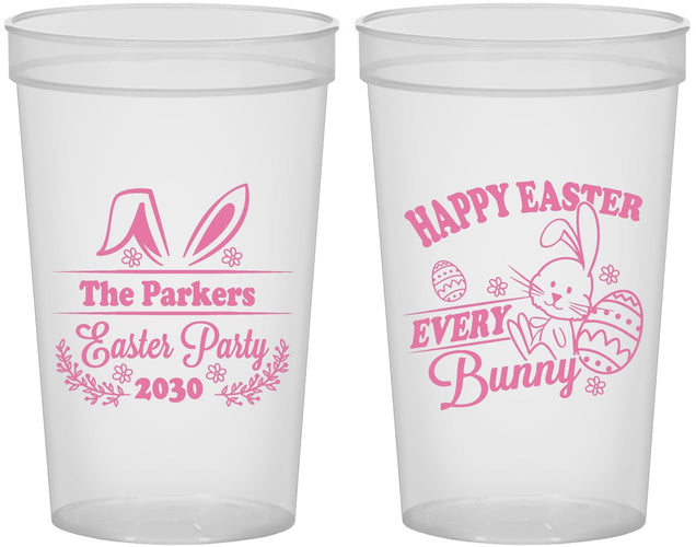 Custom Easter 22 oz Translucent Cups - Bunny Eggs | 210019