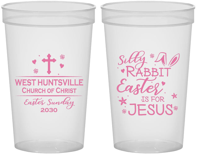 Custom Easter 22 oz Translucent Cups - Easter Is For Jesus | 210022