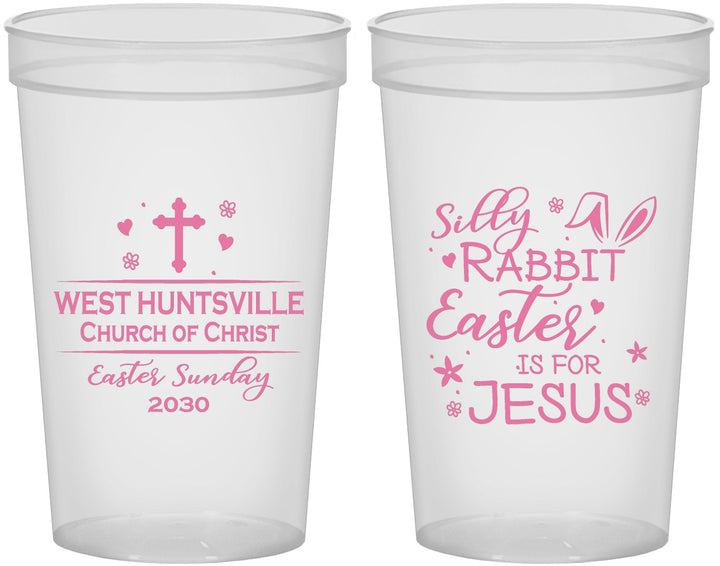 Custom Easter 22 oz Translucent Cups - Easter Is For Jesus | 210022