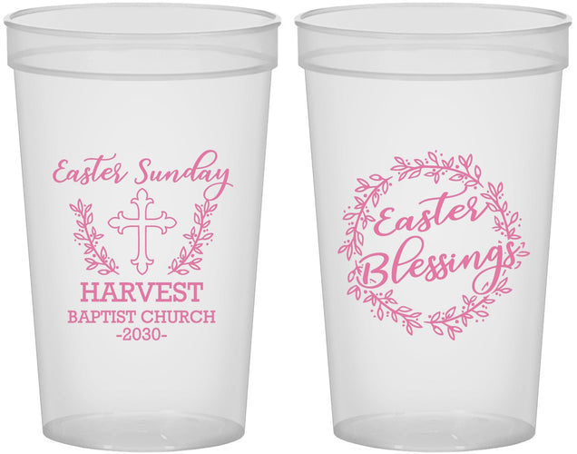 Custom Easter 22 oz Translucent Cups - Easter Sunday Church | 210023