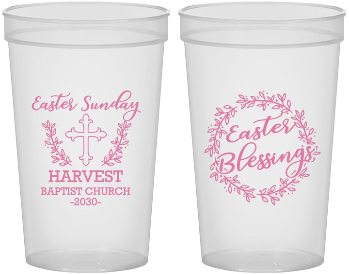 Custom Easter 22 oz Translucent Cups - Easter Sunday Church | 210023