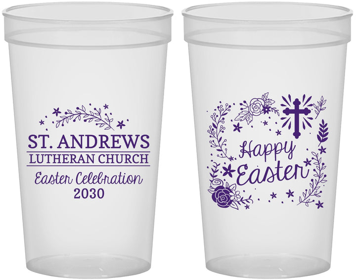 Custom Easter 22 oz Translucent Cups - Easter Sunday | 210028