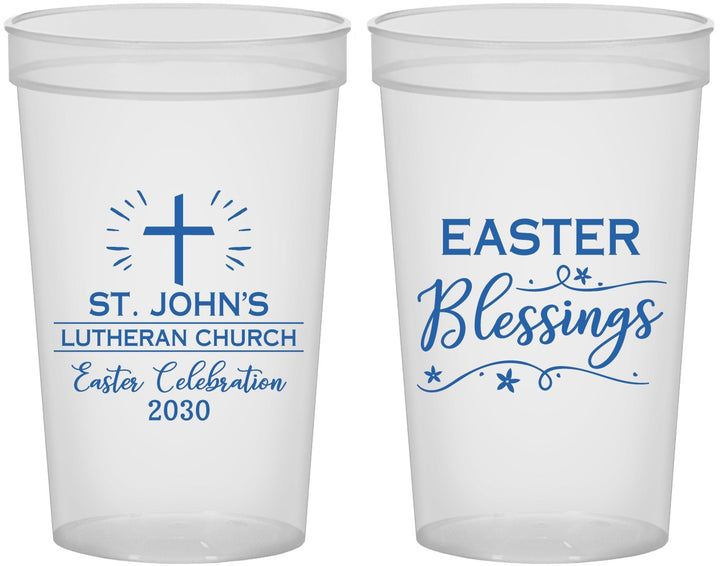 Custom Easter 22 oz Translucent Cups - Easter Blessings Church | 210029