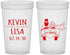 Custom Wedding 22 oz Translucent Cups - Just Married | 212