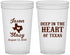 Custom Wedding 22 oz Translucent Cups - Deep In The Heart Of Texas | 214