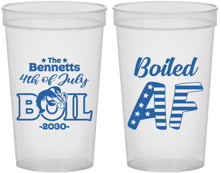 Custom 4th Of July 22 oz Translucent Cups - Crawfish Boil | 220017