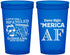 Custom 4th Of July 22 oz Translucent Cups - Merica Af | 220031