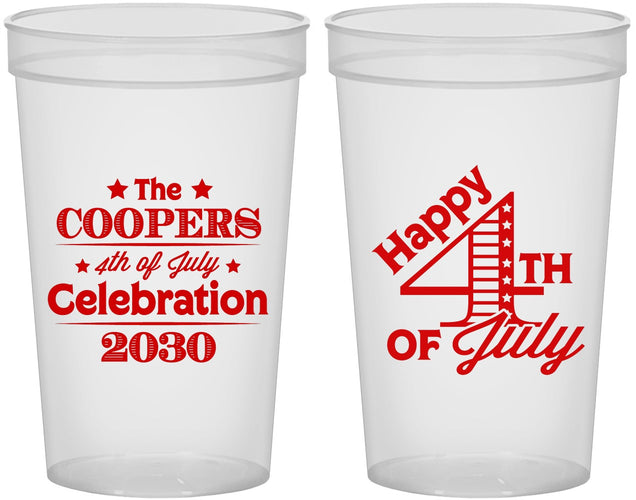 Custom 4th Of July 22 oz Translucent Cups - Independence Day | 220040