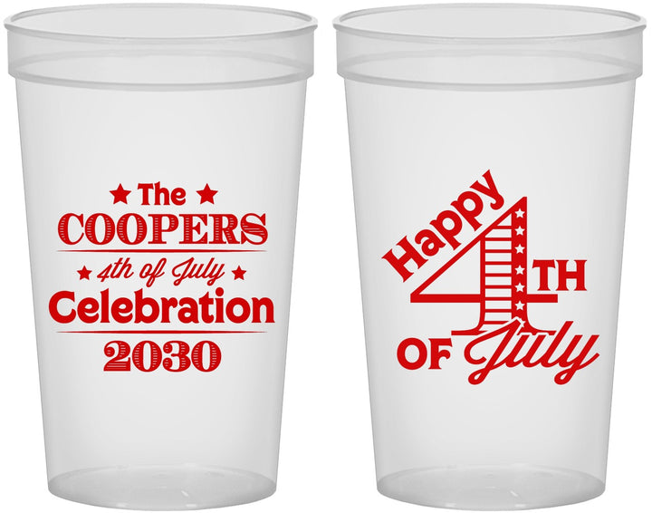 Custom 4th Of July 22 oz Translucent Cups - Independence Day | 220040