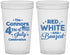 Custom 4th Of July 22 oz Translucent Cups - Red White Booze | 220045