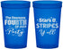 Custom 4th Of July 22 oz Translucent Cups - Stars Stripes | 220047